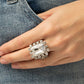 Paparazzi Ring Fashion Fix March 2021 ~ Galactic Glamour - White