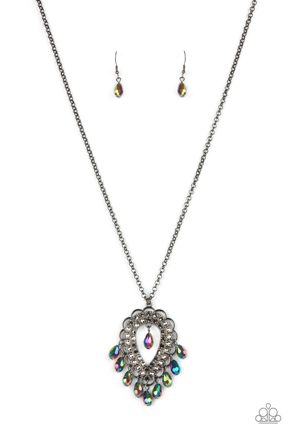 Paparazzi Necklace ~ Teasable Teardrops - Multi