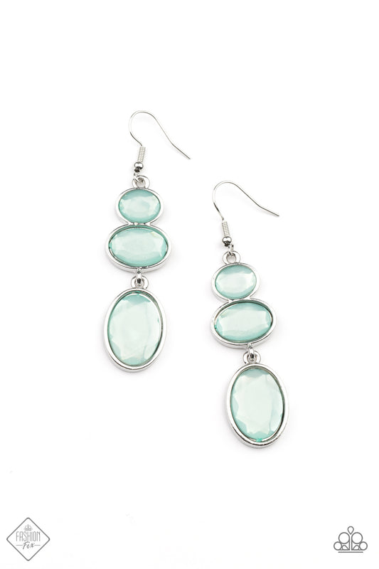 Paparazzi Earrings Fashion Fix May 2021 ~ Tiers Of Tranquility - Blue