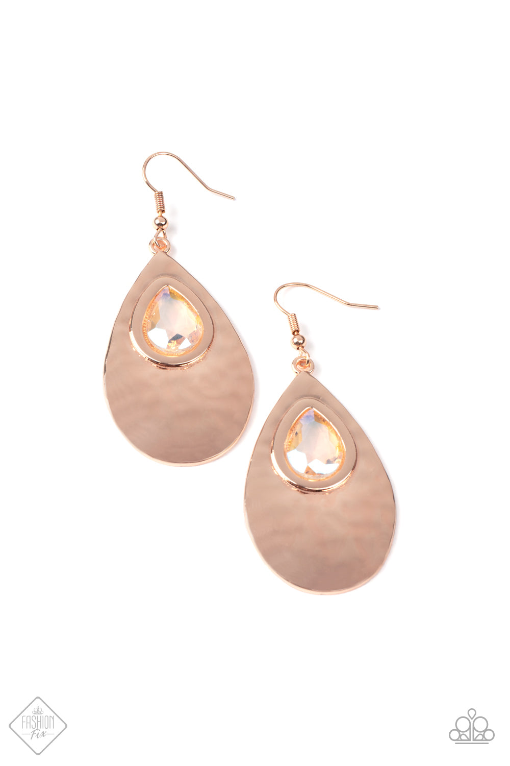 Paparazzi Earrings ~ Tranquil Trove - Rose Gold