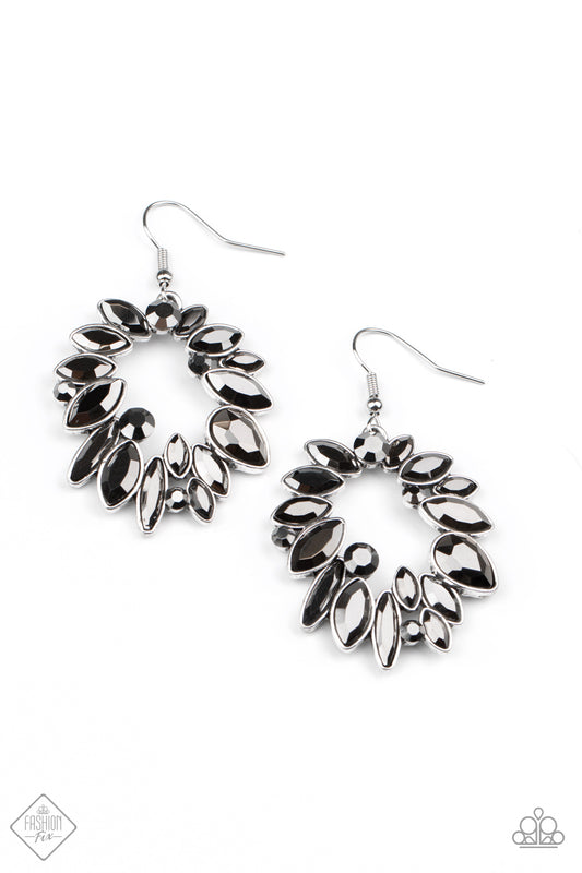 Paparazzi Earrings ~ Try as I DYNAMITE -Fashion Fix Oct2020 - Silver