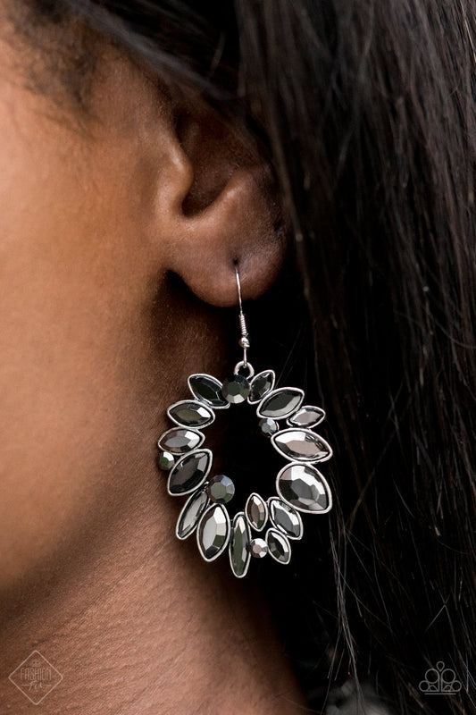 Paparazzi Earrings ~ Try as I DYNAMITE -Fashion Fix Oct2020 - Silver