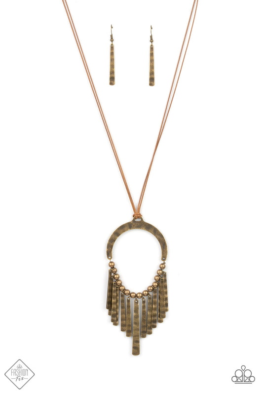 Paparazzi Necklace Fashion Fix May 2021 ~ You Wouldnt FLARE! - Brass