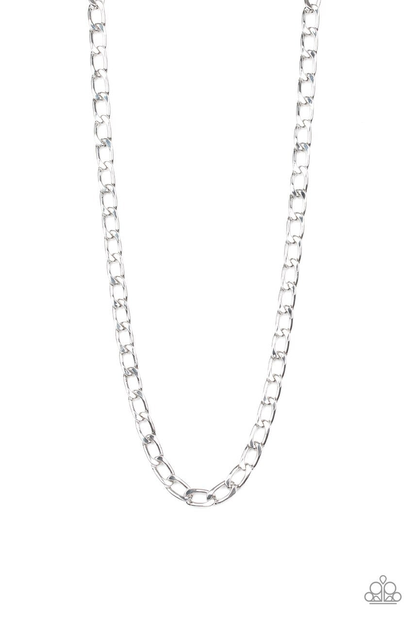 Paparazzi Necklace ~ Big Win - Silver