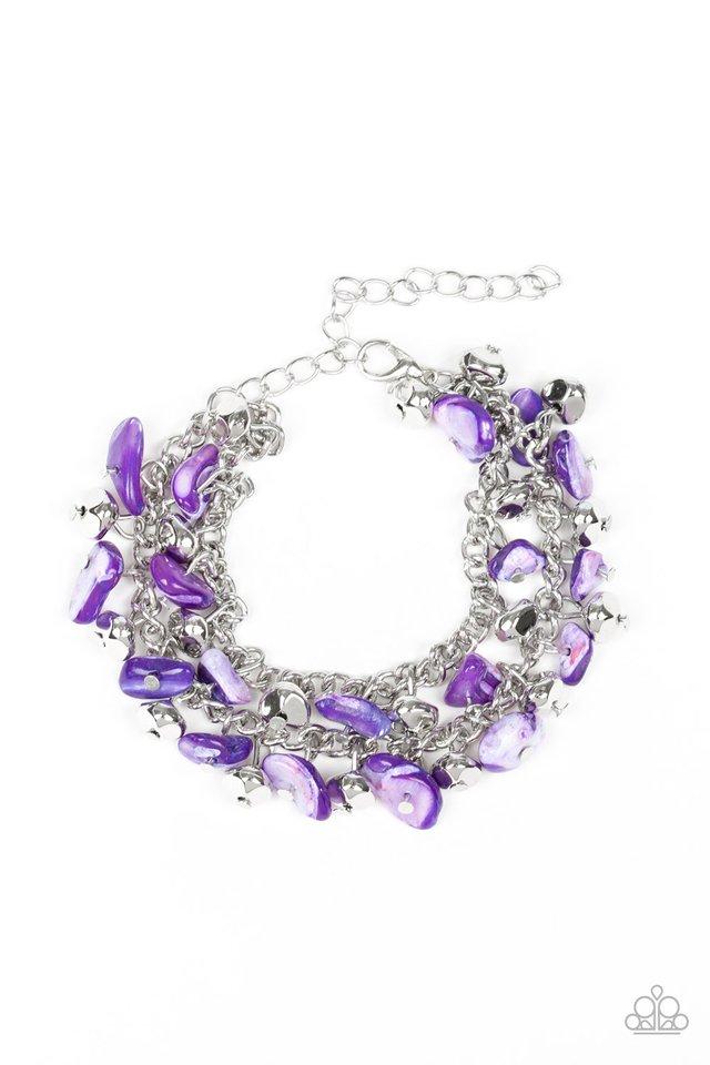 Paparazzi Bracelet ~ Plentiful Pebbles - Purple