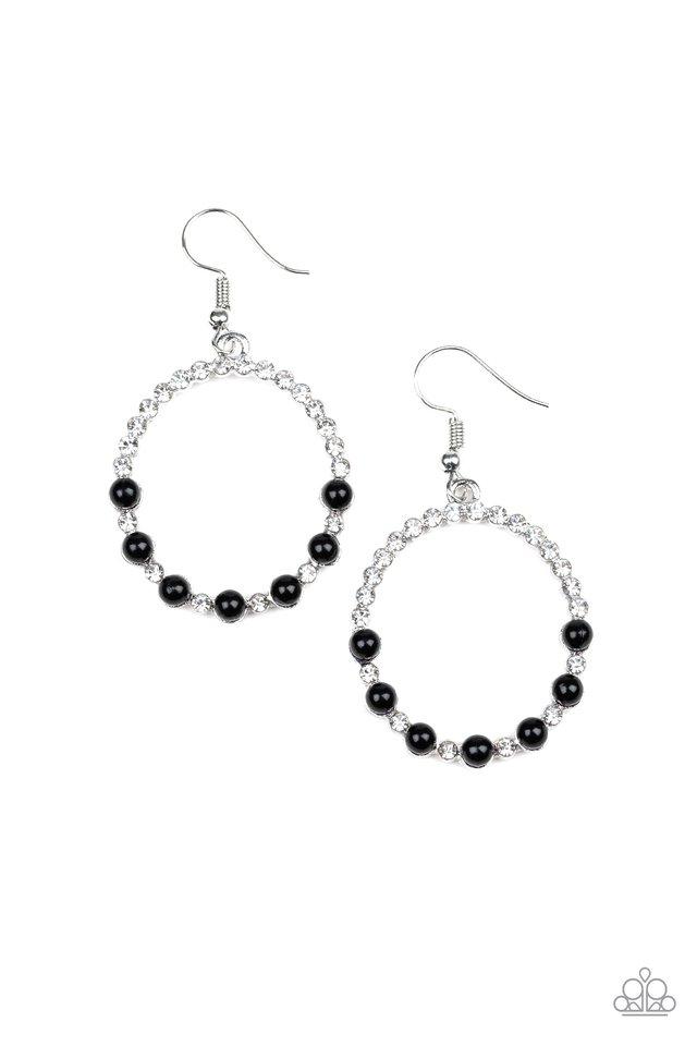 Paparazzi Earring ~ Glowing Grandeur - Black