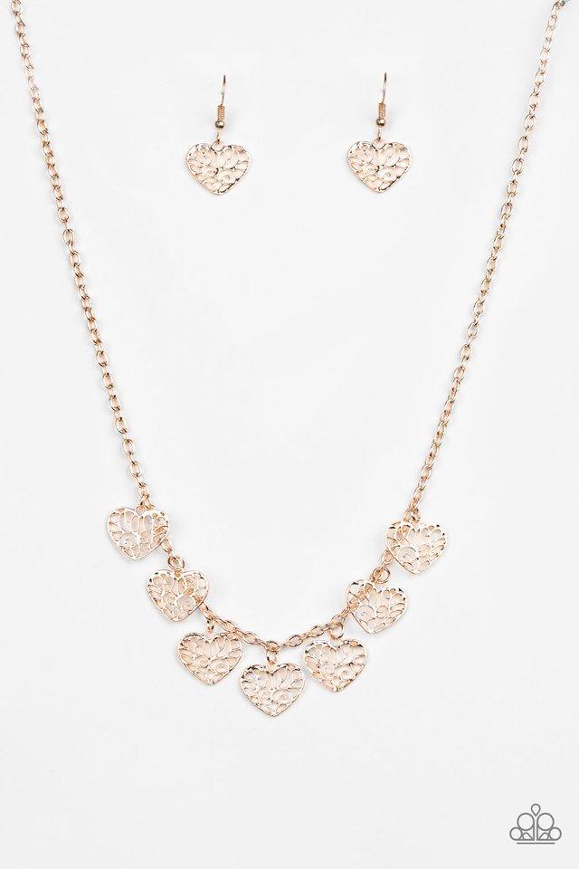 Paparazzi Necklace - Less Is AMOUR - Rose Gold
