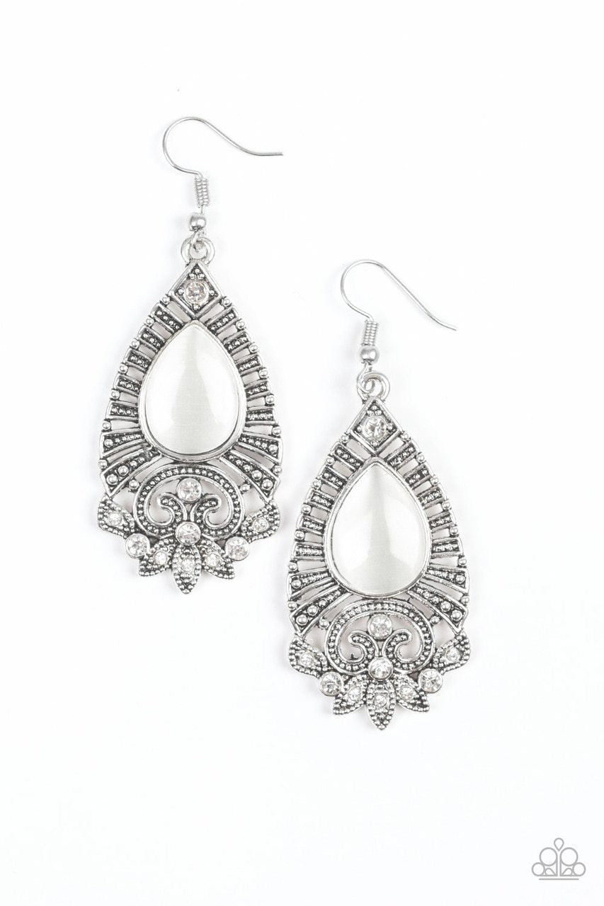 Paparazzi Earring ~ Majestically Malibu - White – Paparazzi Jewelry ...
