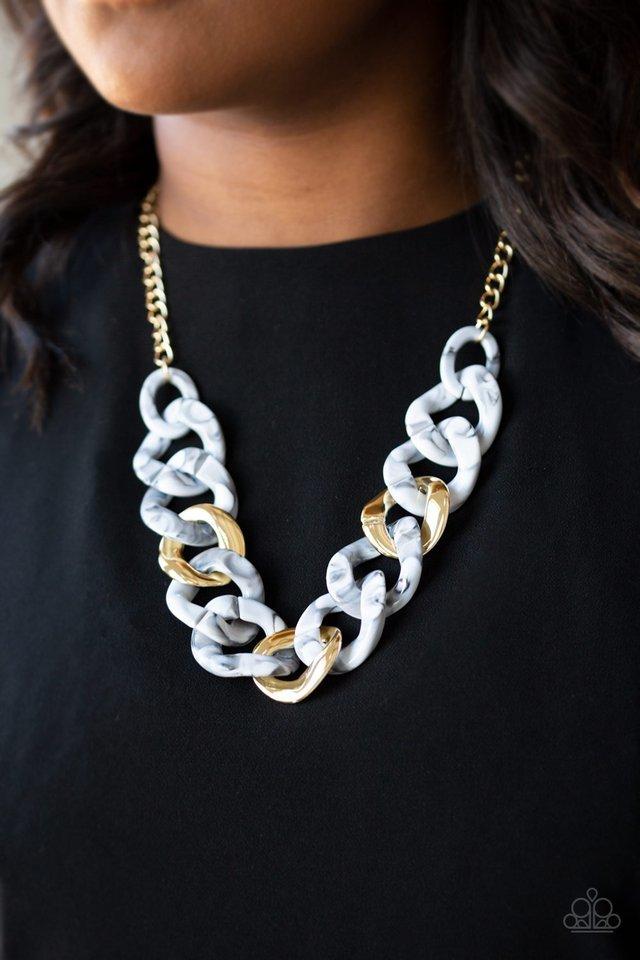 Paparazzi Necklace ~ I Have A HAUTE Date - White