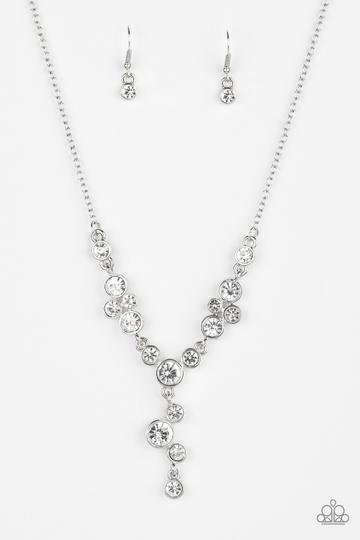 Paparazzi Necklace ~ Five Star Starlet White