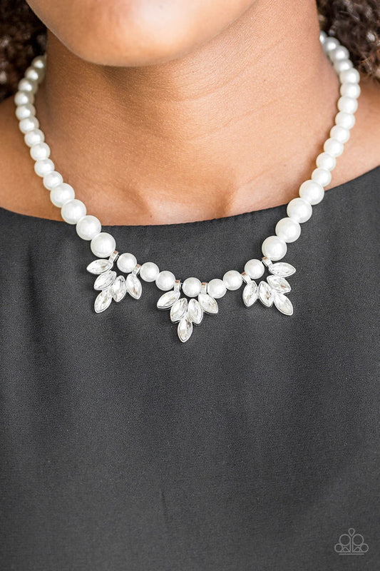 Paparazzi Necklace ~ Society Socialite - White