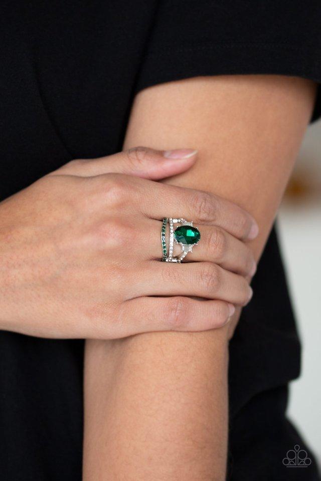 Paparazzi Ring ~ Spectacular Sparkle - Green