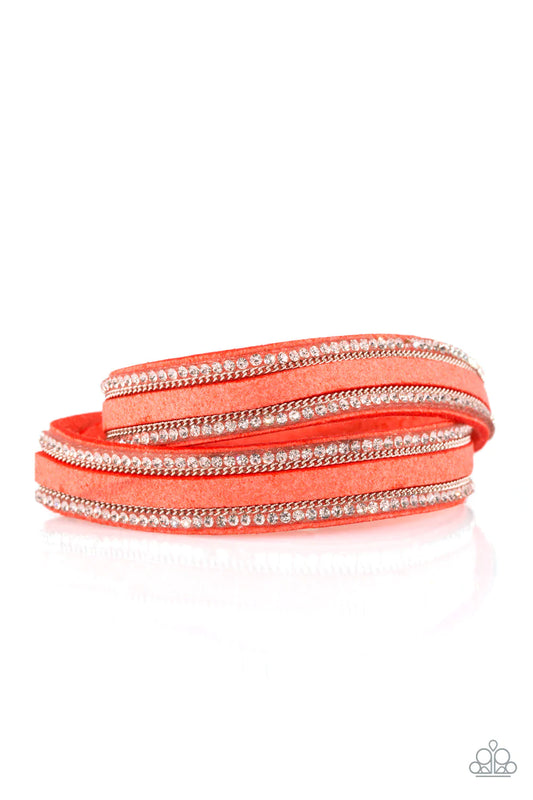 Pulsera Paparazzi ~ En busca del glamour - Naranja