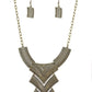 Paparazzi Necklace ~ Fiercely Pharaoh - Brass
