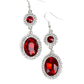 Paparazzi Earring ~ Let It BEDAZZLE - Red