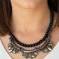 Paparazzi Necklace ~ Bow Before The Queen - Black