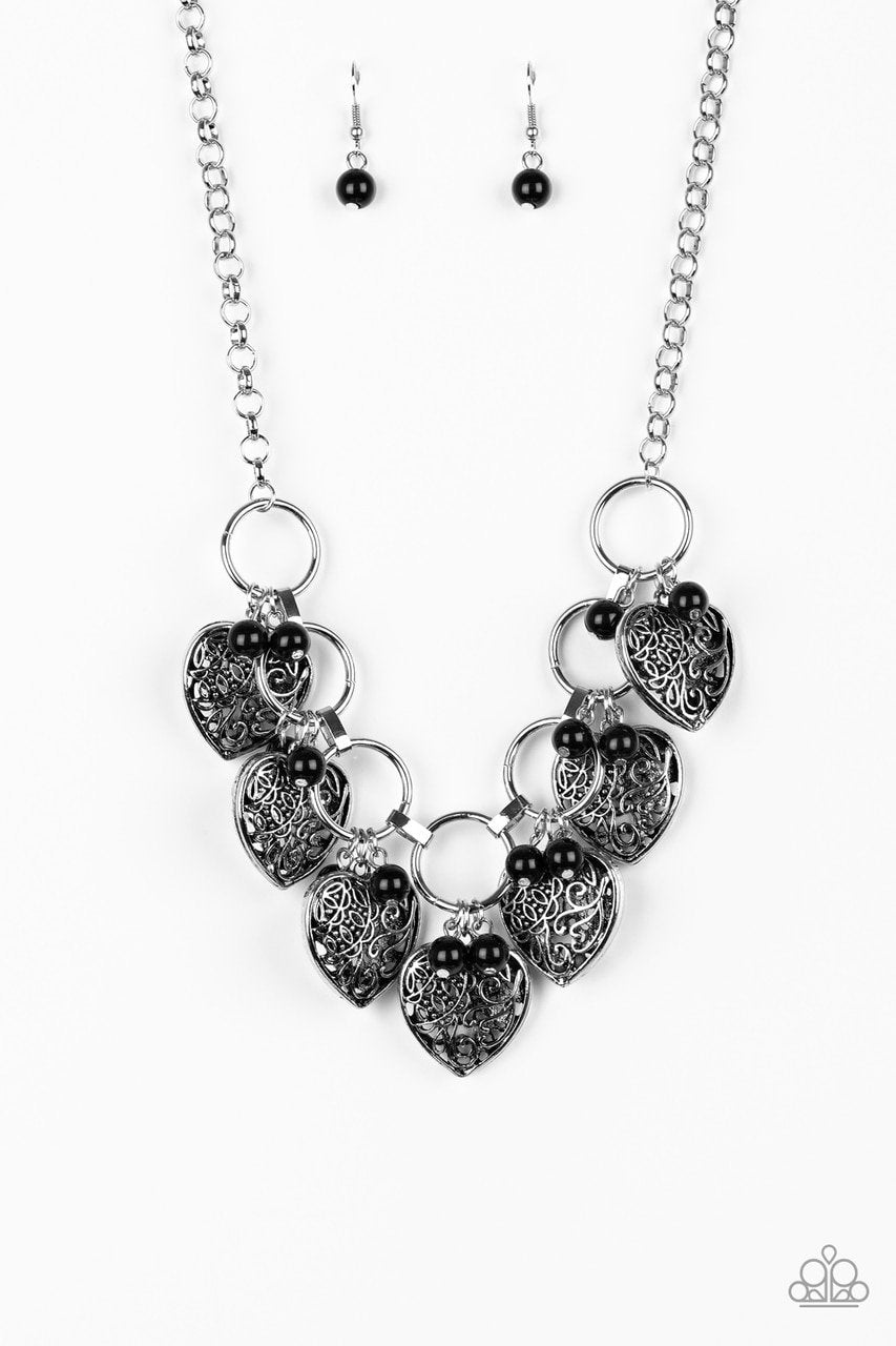 Bravo Bravado - Black - Gunmetal Necklace - Paparazzi Accessories –  Bejeweled Accessories By Kristie