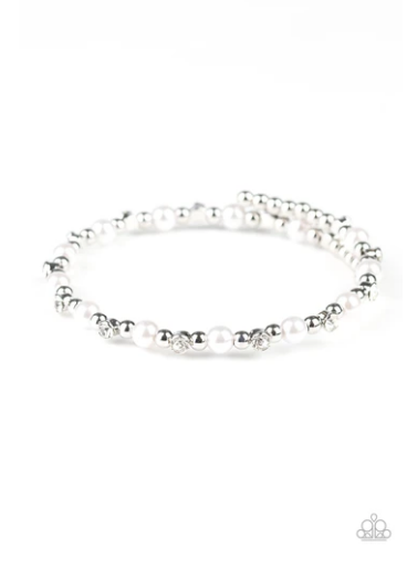 Paparazzi Bracelet ~ Decadently Dainty - White