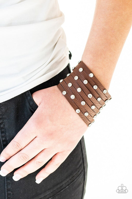 Paparazzi Bracelet ~ Sass Squad - Brown