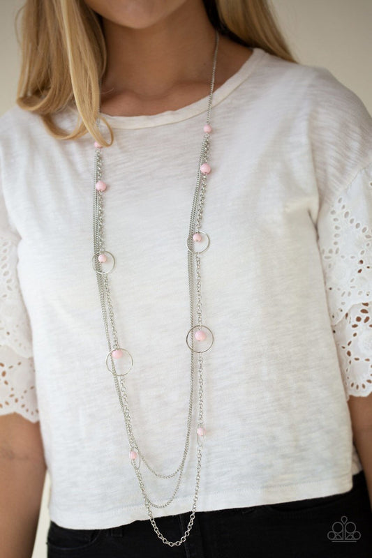 Paparazzi Necklace ~ Collectively Carefree - Pink