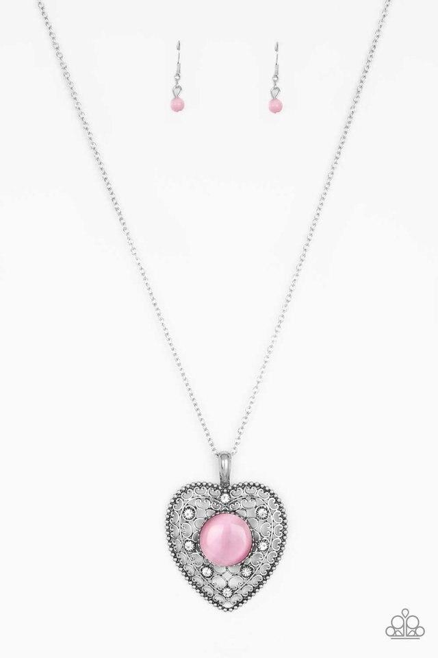 Paparazzi Necklace ~ One Heart - Pink