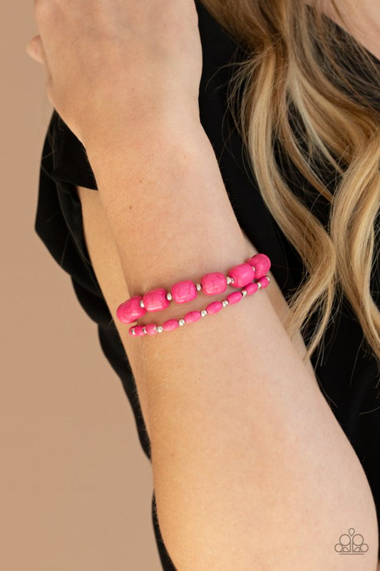 Pulsera Paparazzi ~ Country colorido - Rosa