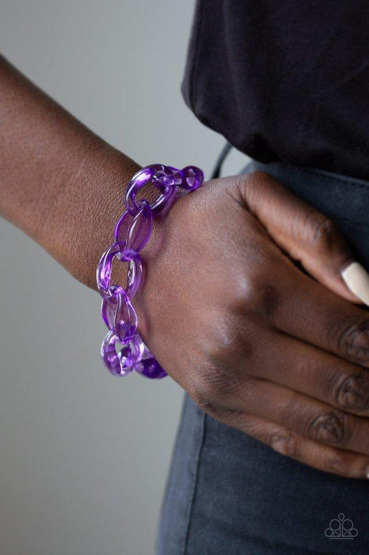 Paparazzi Bracelet ~ Ice Ice Baby - Purple