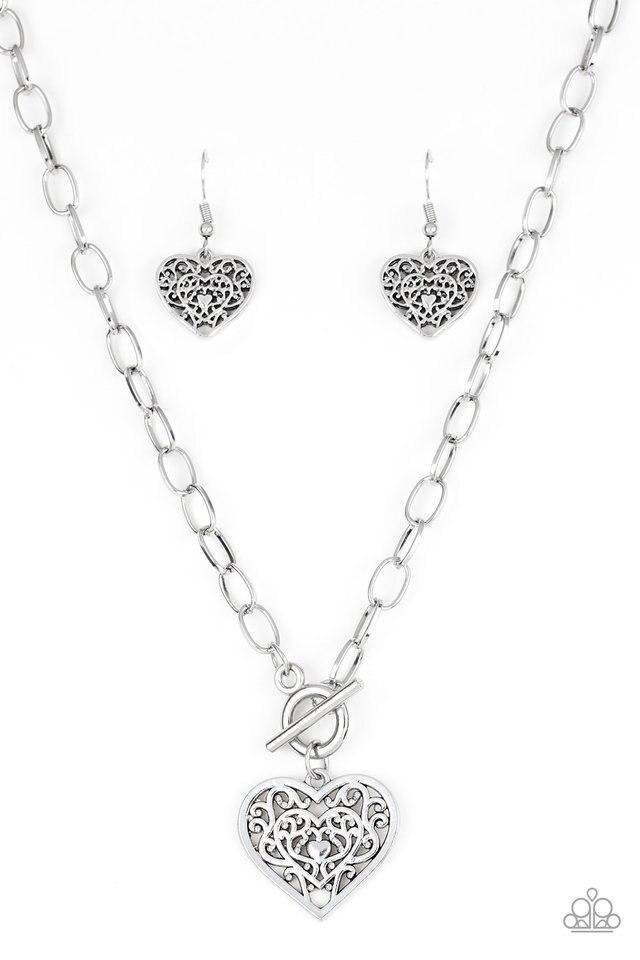 Paparazzi Necklace ~ Victorian Romance - Silver