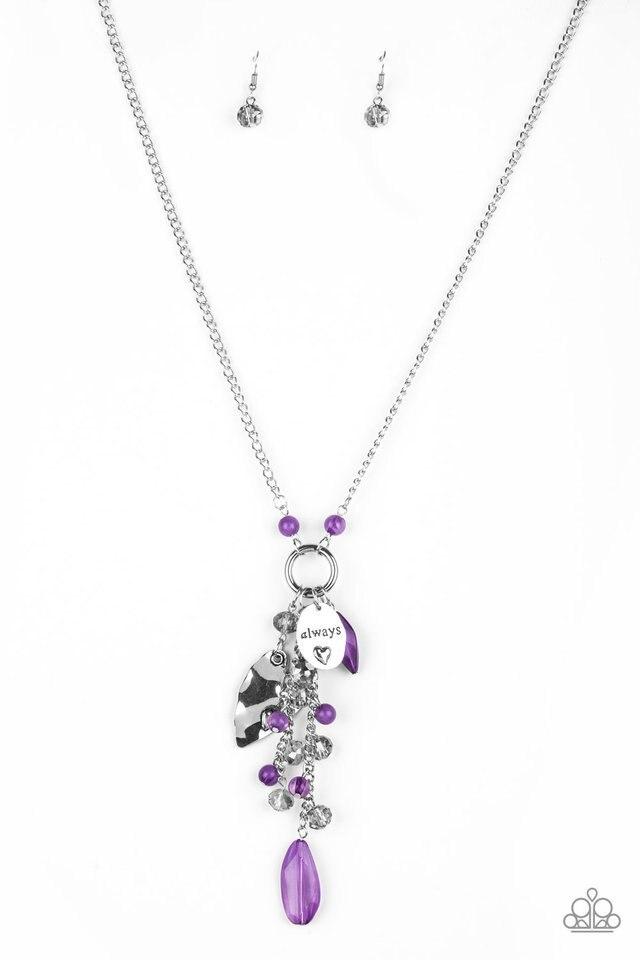 Paparazzi Necklace ~ Hearts Content - Purple