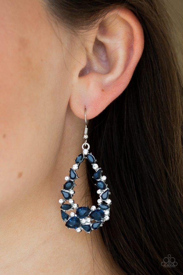 Paparazzi Earring ~ To BEDAZZLE, Or Not To BEDAZZLE - Blue