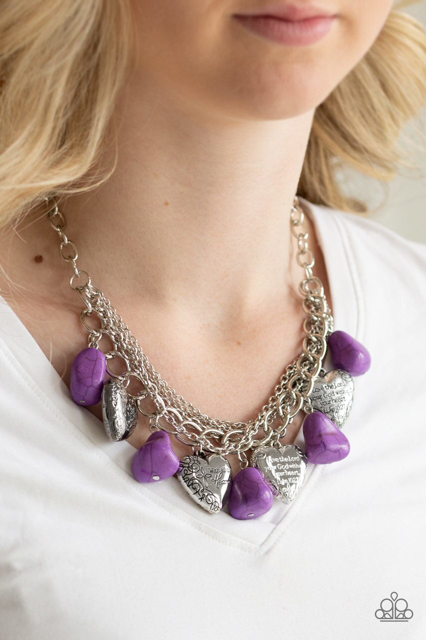 Paparazzi Necklace ~ Change Of Heart - Purple