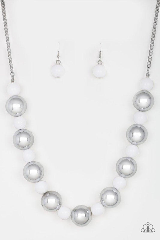 Paparazzi Necklace ~ Top Pop - White