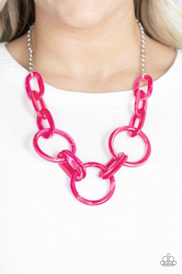 Paparazzi Necklace ~ Turn Up The Heat - Pink