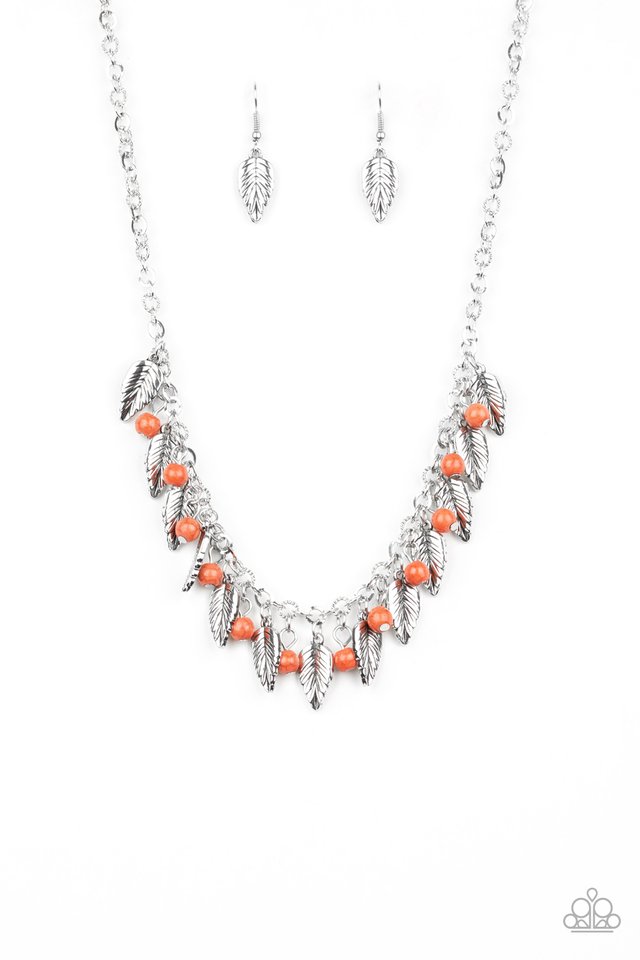 Boldly Airborne - Orange - Paparazzi Necklace Image