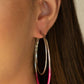 Paparazzi Earring ~ Miami Moonbeam - Pink