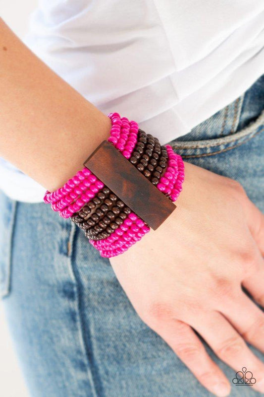 Paparazzi Bracelet ~ JAMAICAN Me Jam - Pink