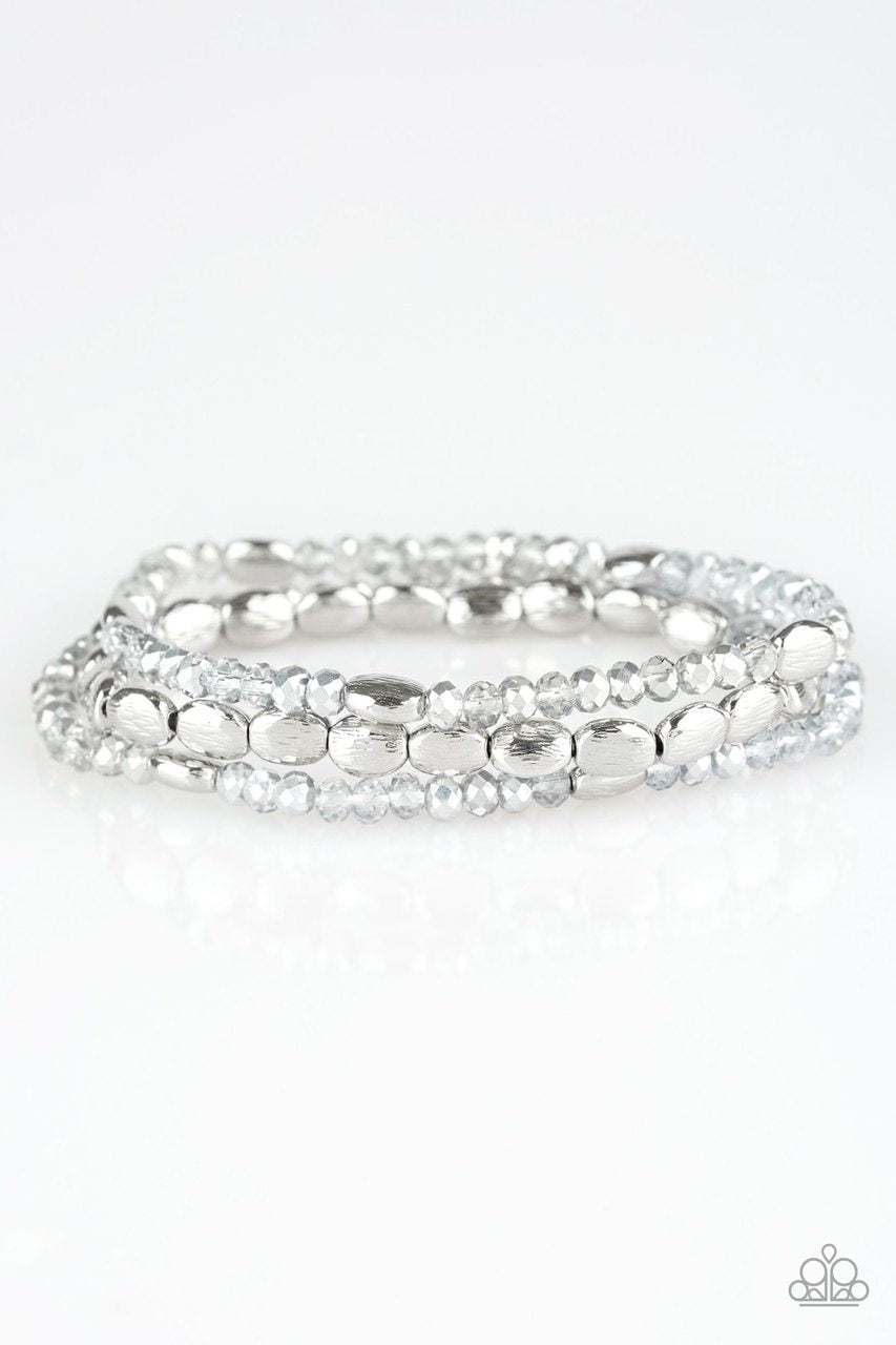 Paparazzi Bracelet ~ Hello Beautiful - Silver