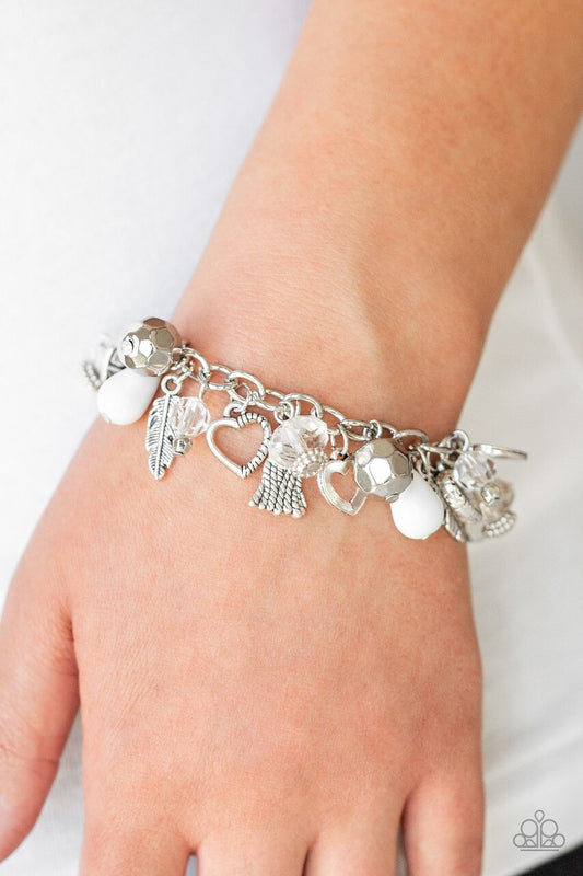 Paparazzi Bracelet ~ Charmingly Romantic - White