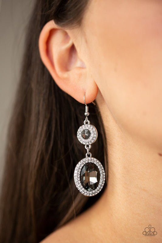 Paparazzi Earring ~ Let It BEDAZZLE - Silver