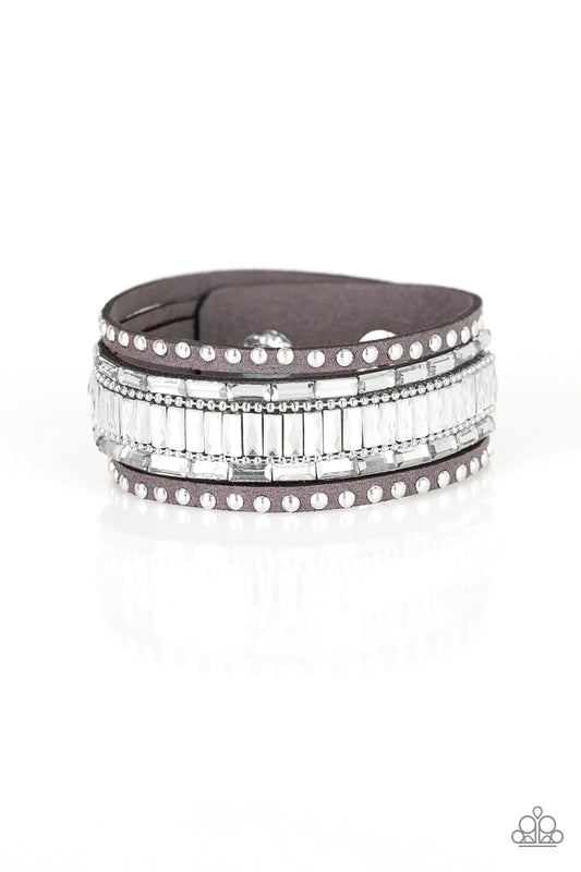 Pulsera Paparazzi ~ Rock Star Rocker - Plata