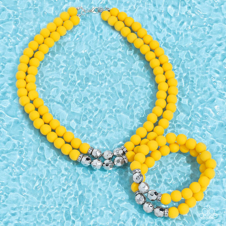 Summer Splash - Yellow - Paparazzi Necklace Image