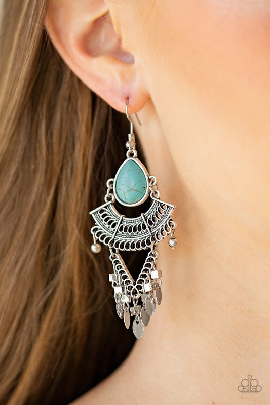 Paparazzi Earring ~ Vintage Vagabond - Blue