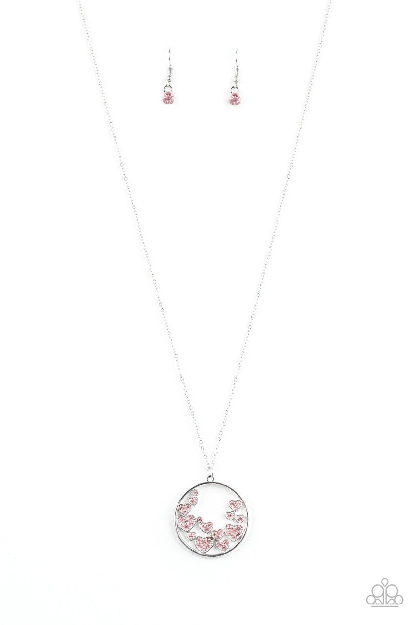 Paparazzi Necklace ~ Call Me Cupid - Pink