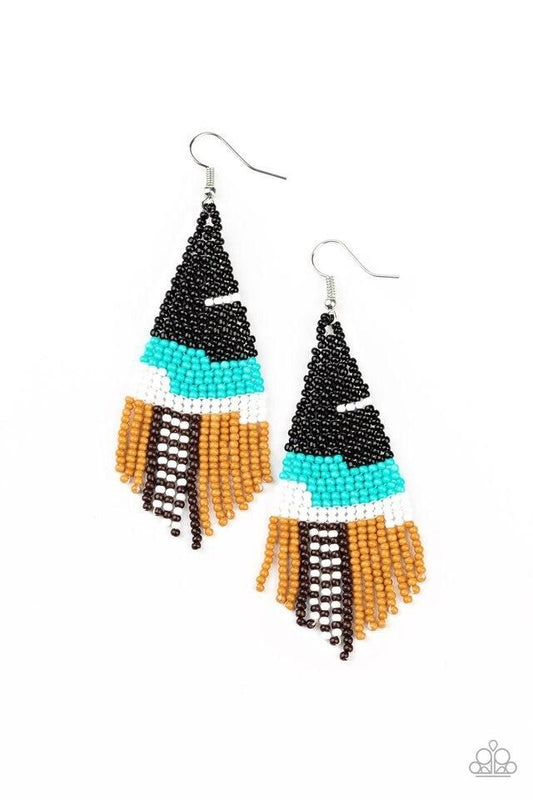 Paparazzi Earring ~ Summer Heat - Black