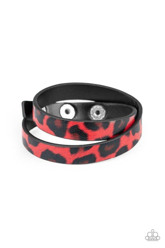 Paparazzi Bracelet ~ All GRRirl - Red