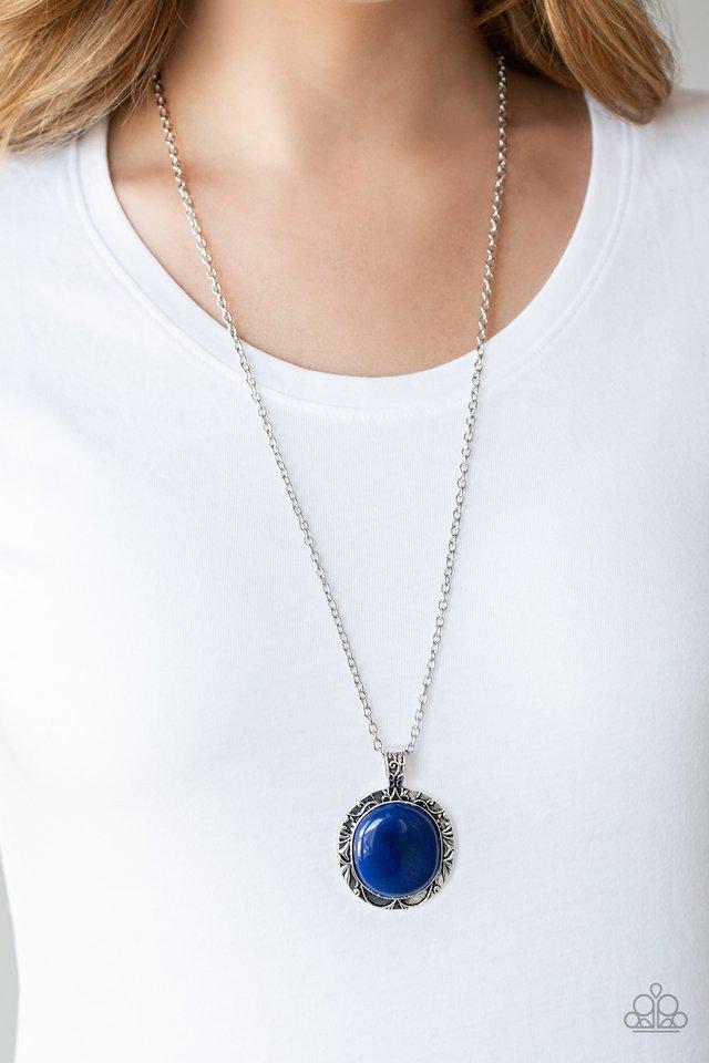 Paparazzi Necklace ~ Stone Aura - Blue