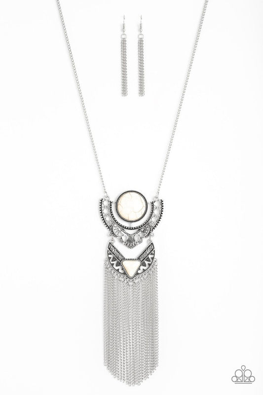 Paparazzi Necklace ~ Spirit Trek - White