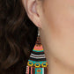 Paparazzi Earring ~ Beaded Bohemian - Brown