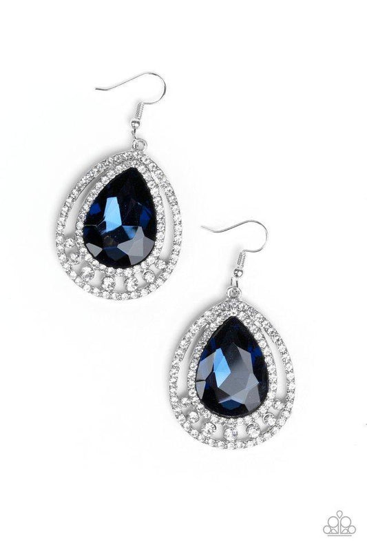 Paparazzi Earring ~ All Rise For Her Majesty - Blue