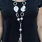 Paparazzi Necklace Blockbuster - Total Eclipse Of the Heart - Silver